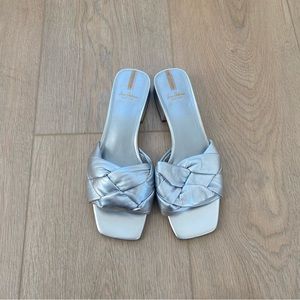 Sam Edelman Silver Braided Sandals
